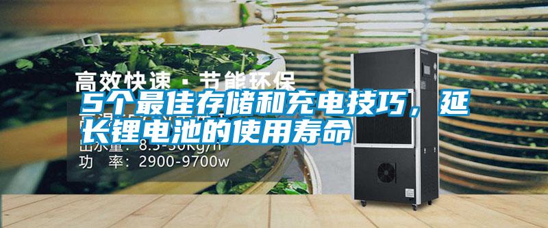 5個最佳存儲和充電技巧,延長鋰電池的使用壽命