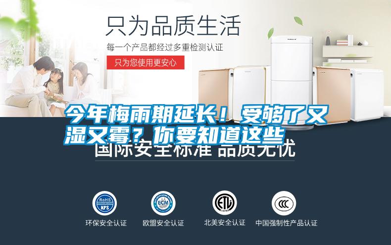 今年梅雨期延長！受夠了又濕又霉？你要知道這些