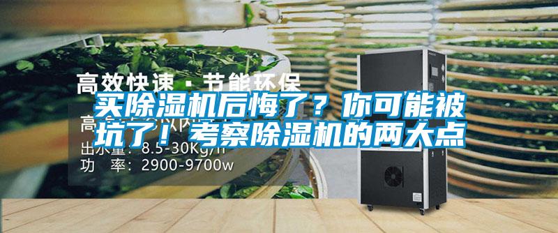買除濕機后悔了?你可能被坑了!考察除濕機的兩大點