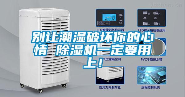 別讓潮濕破壞你的心情 除濕機一定要用上!