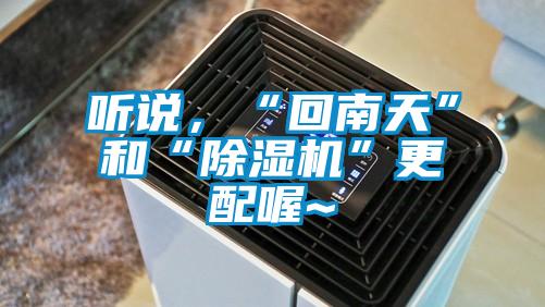 聽說，“回南天”和“除濕機”更配喔~