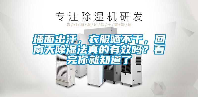 墻面出汗，衣服曬不干，回南天除濕法真的有效嗎？看完你就知道了