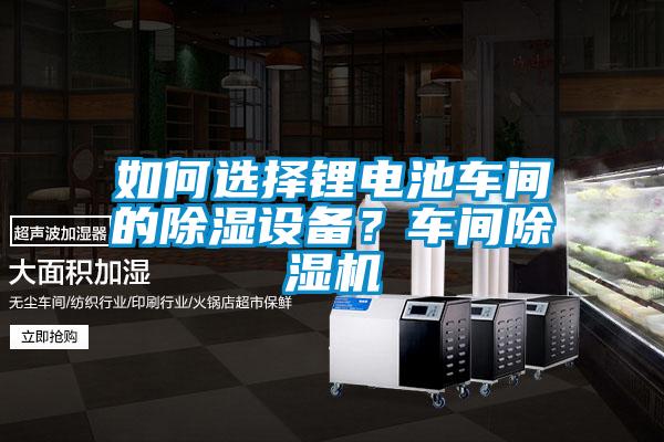 如何選擇鋰電池車間的除濕設備?車間除濕機