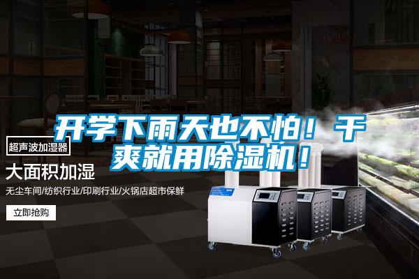 開學下雨天也不怕!干爽就用除濕機!
