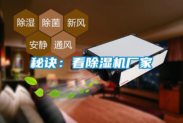 秘訣:看除濕機廠家