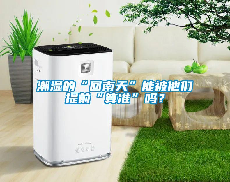 潮濕的“回南天”能被他們提前“算準”嗎?