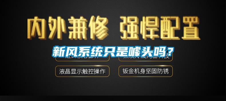 新風系統只是噱頭嗎？