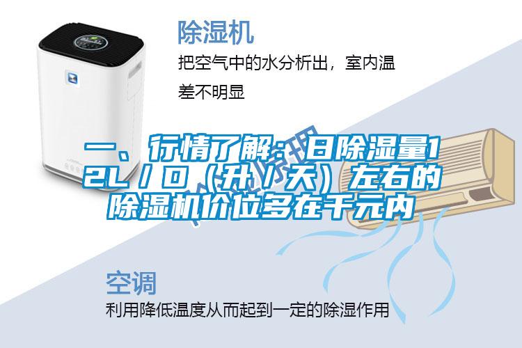 一、行情了解:日除濕量12L/D(升/天)左右的除濕機價位多在千元內
