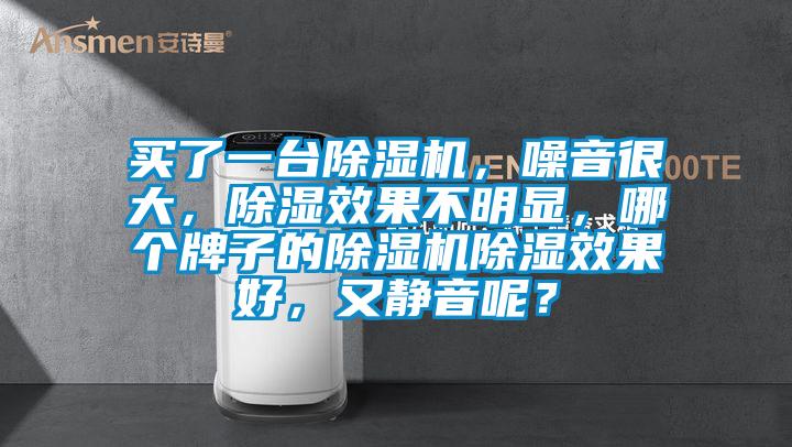 買了一臺除濕機,噪音很大,除濕效果不明顯,哪個牌子的除濕機除濕效果好,又靜音呢?