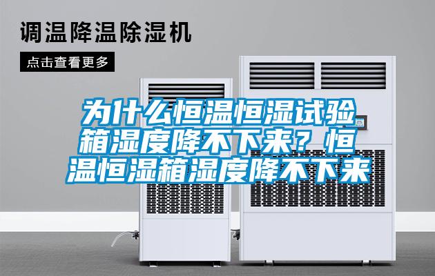 為什么恒溫恒濕試驗箱濕度降不下來?恒溫恒濕箱濕度降不下來