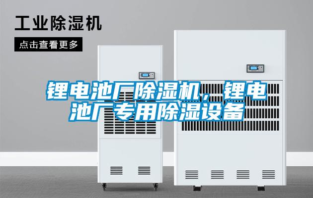 鋰電池廠除濕機,鋰電池廠專用除濕設備