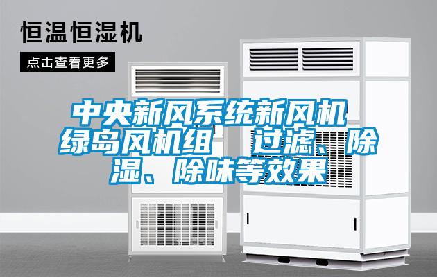 中央新風系統(tǒng)新風機 綠島風機組  過濾、除濕、除味等效果