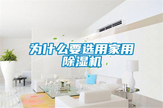 為什么要選用家用除濕機