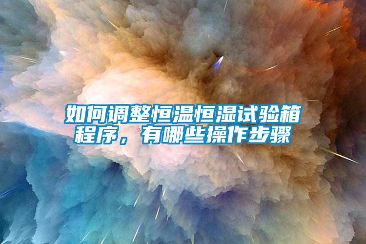 如何調(diào)整恒溫恒濕試驗(yàn)箱程序,有哪些操作步驟