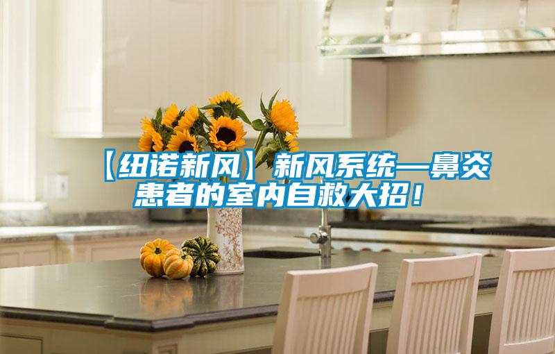 【紐諾新風】新風系統—鼻炎患者的室內自救大招!