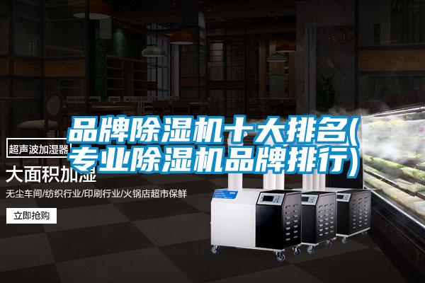 品牌除濕機十大排名(專業除濕機品牌排行)