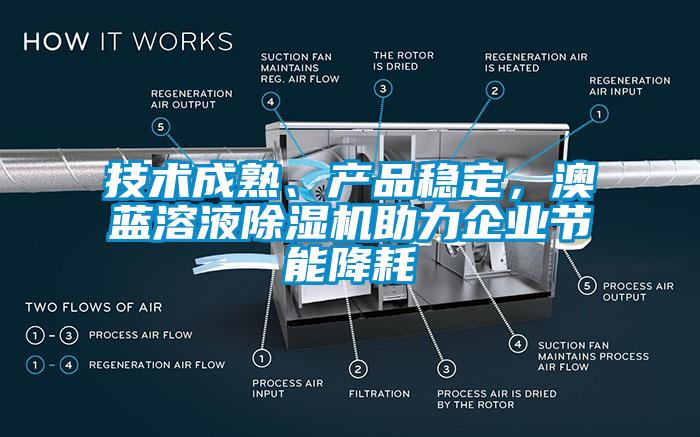 技術成熟、產(chǎn)品穩(wěn)定，澳藍溶液除濕機助力企業(yè)節(jié)能降耗