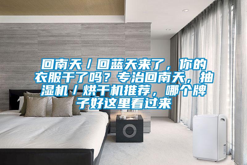 回南天／回藍(lán)天來了，你的衣服干了嗎？專治回南天，抽濕機／烘干機推薦，哪個牌子好這里看過來