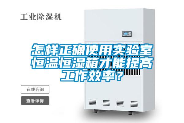 怎樣正確使用實驗室恒溫恒濕箱才能提高工作效率?