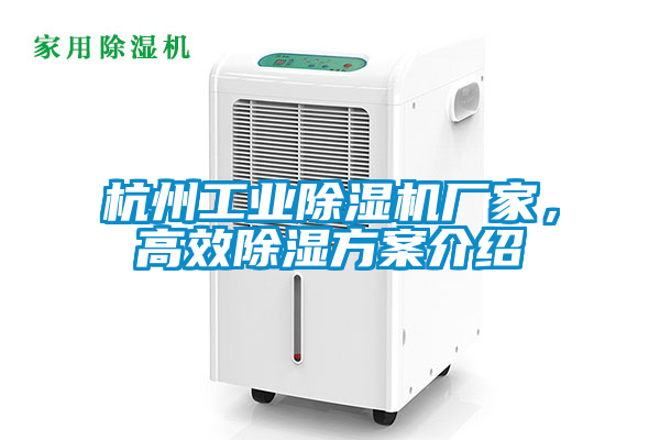 杭州工業除濕機廠家,高效除濕方案介紹