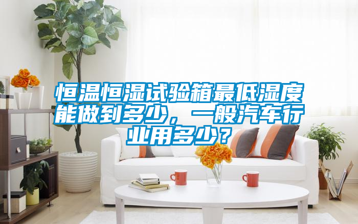 恒溫恒濕試驗箱最低濕度能做到多少，一般汽車行業用多少？