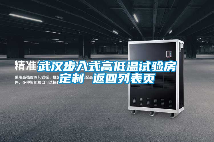 武漢步入式高低溫試驗房定制 返回列表頁