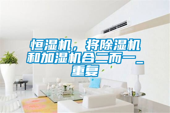 恒濕機(jī)，將除濕機(jī)和加濕機(jī)合二而一_重復(fù)