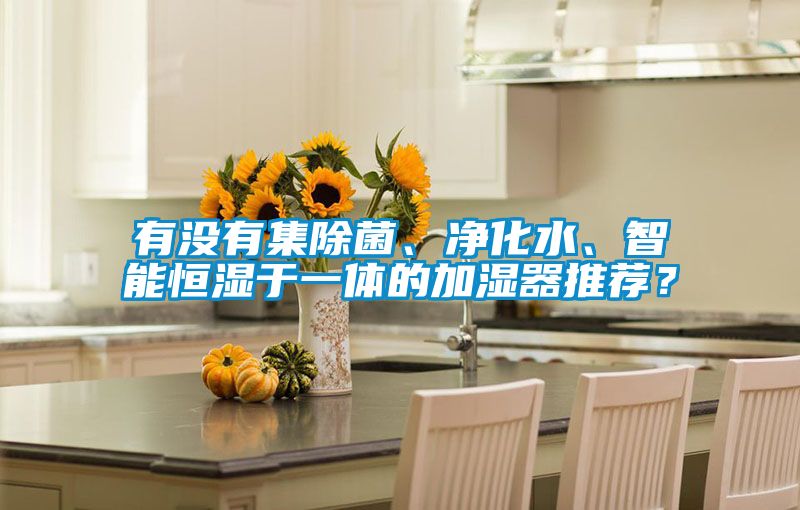 有沒有集除菌、凈化水、智能恒濕于一體的加濕器推薦?