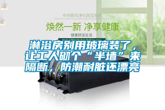 淋浴房別用玻璃裝了，讓工人砌個“半墻”來隔斷，防潮耐臟還漂亮