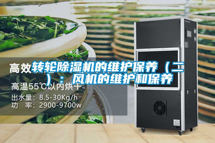 轉輪除濕機的維護保養（二）：風機的維護和保養