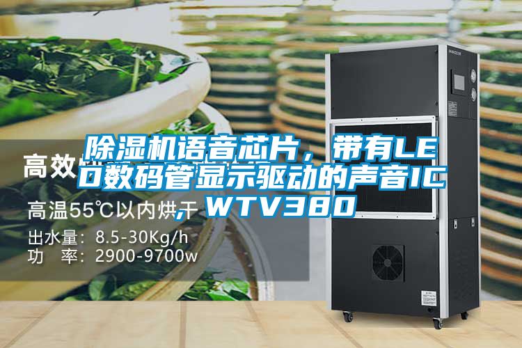 除濕機語音芯片,帶有LED數碼管顯示驅動的聲音IC,WTV380