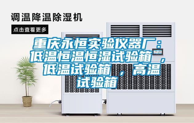 重慶永恒實(shí)驗(yàn)儀器廠:低溫恒溫恒濕試驗(yàn)箱 , 低溫試驗(yàn)箱 , 高溫試驗(yàn)箱